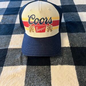 Coors Banquet Navy and Cream Trucker Hat
